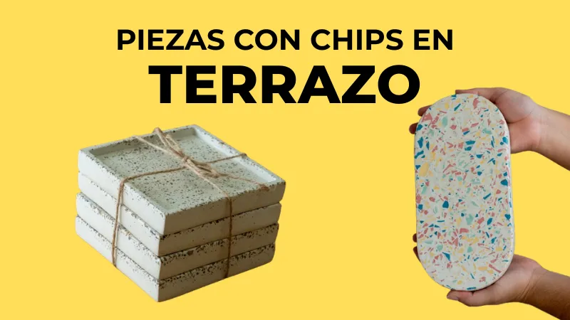 Piezas con Chips en Terrazo